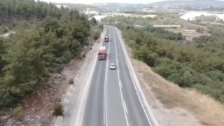12 araç sürücüsü drone denetiminden kaçamadı
