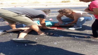 14 yaşındaki kasksız ve ehliyetsiz motosiklet sürücüsü ağır yaralandı