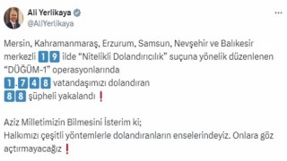 19 ilde düzenlenen DÜĞÜM-1 operasyonlarında 88 şüpheli yakalandı