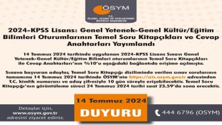 2024 KPSS soru ve cevap anahtarı yayımlandı