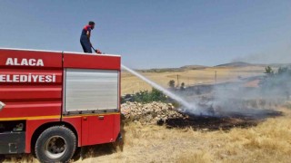 Alaca itfaiyesinden anız yangını uyarısı