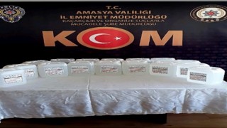 Amasyada kargodan 80 litre kaçak alkol çıktı