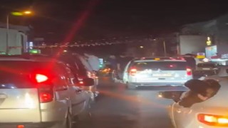 Arnavutköyde asker konvoyunda ilginç görüntüler