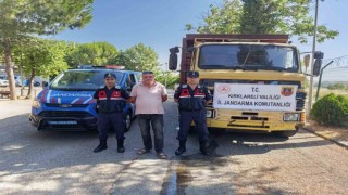 Babaeskide çalınan kamyonu jandarma buldu