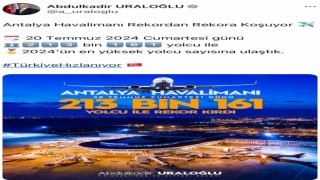 Bakan Uraloğlu Antalya Havalimanının yeni rekorunu duyurdu
