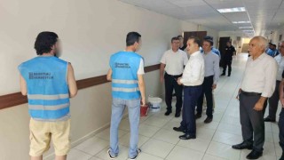 Bandırmada yükümlüler eğitim için çalışıyor, okulları boyuyor ve temizliyor