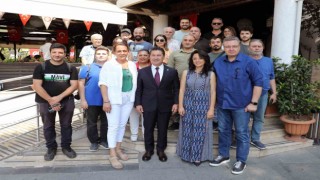 Başkan Köksal ve Aras basın mensupları ile bir araya geldi
