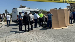 Beton mikserinin altında kalan motosiklet sürücüsü hayatını kaybetti