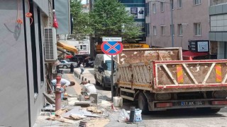 Bilecikte kaldırımlar tamir ediliyor