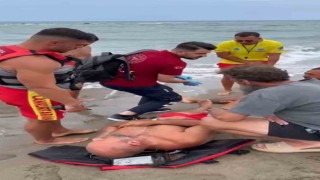 Boğulma vakasına giden cankurtaran kontrolündeki jet ski takla attı: 2 cankurtaran yaralandı