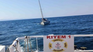 Çanakkale Boğazında arızalanan tekne kurtarıldı