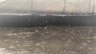 Çankırıda kuvvetli sağanak ve fırtına etkili oldu