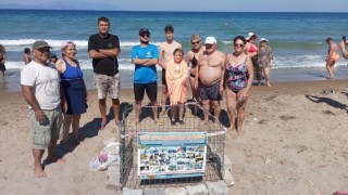 Caretta carettalar Kuşadasında 3 ayrı noktaya yumurta bıraktı