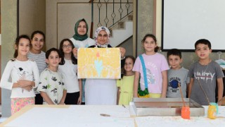 Çocuklardan Ebru Sanatı Atölyesine Yoğun İlgi
