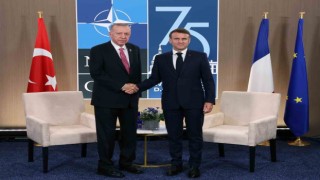 Cumhurbaşkanı Erdoğan, Fransa Cumhurbaşkanı Macron ile görüştü