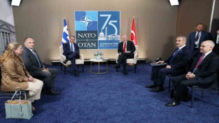 Cumhurbaşkanı Erdoğan, Yunanistan Başbakanı Miçotakis ile bir araya geldi