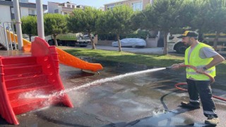 Darıcada parklara hijyenik dokunuş