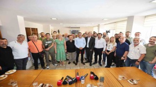 Denizli protokolü Basın Bayramında gazetecilerle buluştu