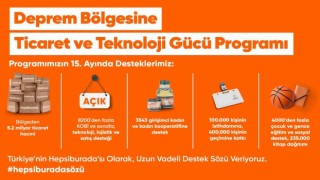 Deprem bölgesinde Hepsiburada ile e-ticaret yapan işletmelerin satış hacmi 5,2 milyar TLye ulaştı