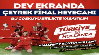Depremzede aileler Türkiye-Hollanda maçını dev ekranda izleyecek