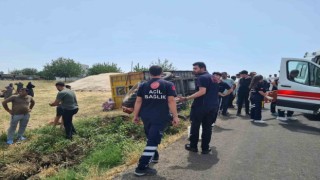 Diyarbakırda traktör devrildi: 1 yaralı