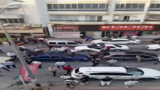 Düğün konvoyu kaza yaptı, ortalık karıştı