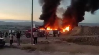 Elazığda konteyner yangını