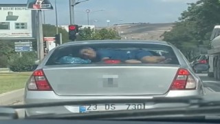 Elazığda tehlikeli yolculuk
