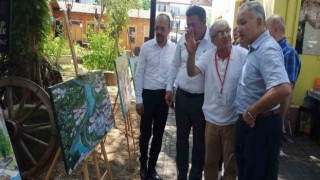 Emekli madenciden yağlı boya resim sergisi
