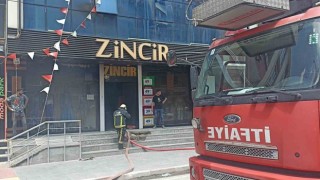 Ercişte mağazada yangın