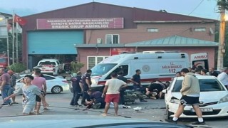 Erdekteki tehlikeli kavşak yine can yaktı: motosiklet sürücüsü ağır yaralandı