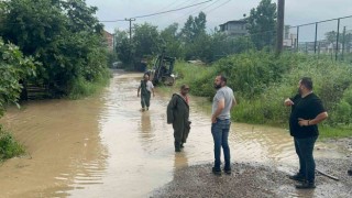 Fatsada sağanak: İş yerleri ve evleri su bastı