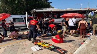 Freni boşalan tur otobüsü dehşet saçtı: 4ü ağır çok sayıda yaralı