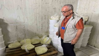 Gaziantepte 1 ton 112 kilogram kaçak peynir ele geçirildi