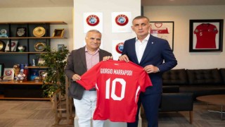 Giorgio Marrapodi, TFF Başkanı Hacıosmanoğlunu ziyaret etti