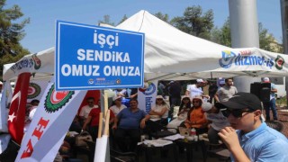 HAK-İŞ Genel Başkanı Arslan, DEMli belediyelerin işten çıkardığı çalışanlarla bir araya geldi