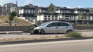 Hurdaya dönen araçtan burnu bile kanamadan çıktı