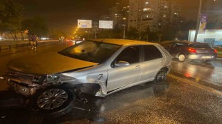 Hurdaya dönen otomobilde burunları bile kanamadı