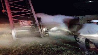 Iğdırda elektrik trafo yangınında mahalle karanlığa gömüldü