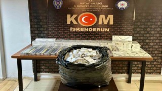 İskenderunda 1640 paket kaçak sigara ele geçirildi