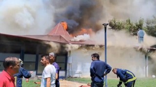 İşletmede çıkan yangında havadan ve karadan hızlı ilk müdahale ormanı kurtardı