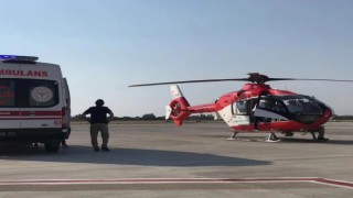 Kalp hastası bebek helikopter ambulansla Diyarbakıra sevk edildi
