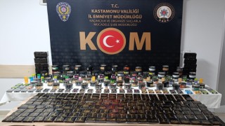 Kastamonuda binlerce makaron ele geçirildi