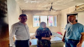 Kaymakam Arslan Yurt, yangın mağdurlarını ziyaret etti