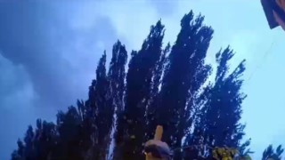 Kayseride geceyi şimşekler aydınlattı