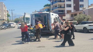 Kaza yapan motosiklet sürücüsü hastanelik oldu