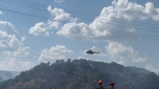 Kızılcahamamda çıkan orman yangını Saray köyüne ulaştı