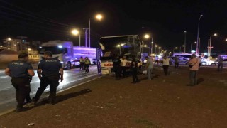 Konyada 2 yolcu otobüsünün karıştığı kaza kimsenin burnu kanamadan atlatıldı