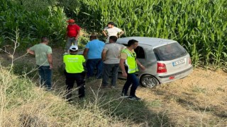 Konyada otomobil şarampole uçtu: 2 yaralı