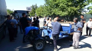Malatyada MOTAŞın hatlarını iptal ettiği mahalleli çapa motoru ile yol kesti